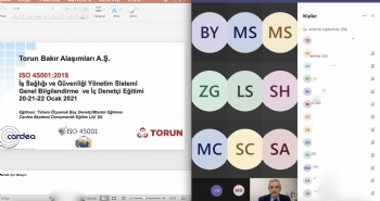 Torun Bak A.. ISO 45001:2018 OnLine Eitimi Tahsin zyamak